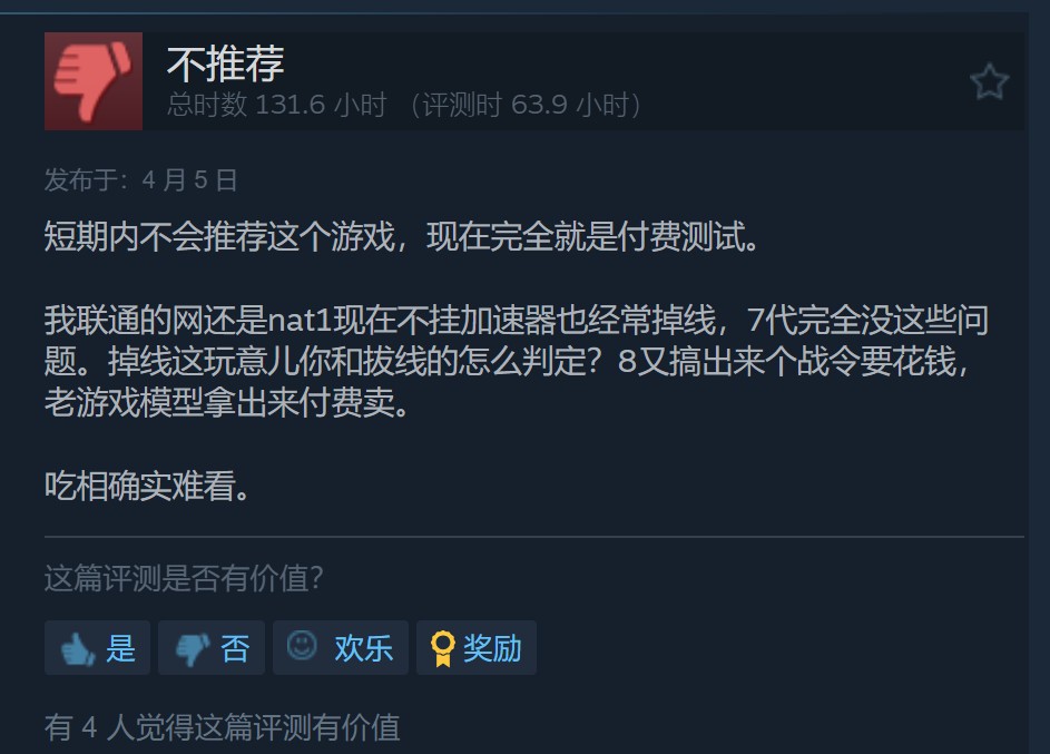 《铁拳8》微交易引众怒，Steam评价暴跌至“多半差评”
